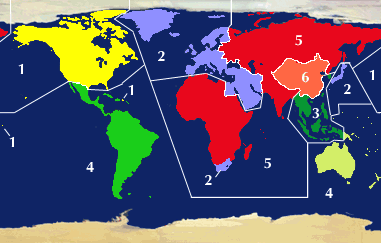 DVD region map
